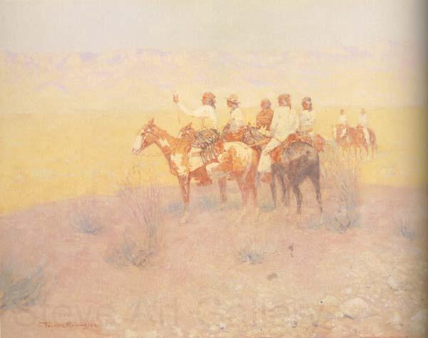 Frederic Remington Evening in the Desert (mk43) Norge oil painting art